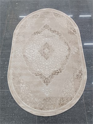 Ковер "Stella" (3021A_DARK BEIGE BEIGE) Овал 1,2х1,8 3021A_DARK BEIGE BEIGEo 1,2х1,8 - фото 12722