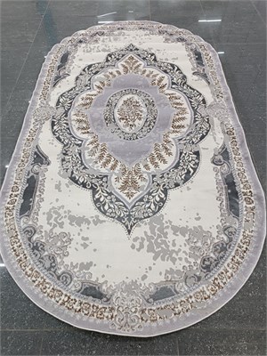 Ковер "PALERMO" (F290_GRAY GREEN) Овал 1,6х3,0 F290_GRAY GREENo 1,6х3,0