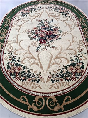 Ковер "Imperator" (4157_CREM_GREEN) Овал 2,5х3,5 4157_CREM_GREENo 2,5х3,5