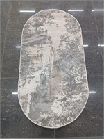 Ковер "AYASOFYA" (0604B_D.GREY L.GREY) Овал 0,8х1,5 0604B_D.GREY L.GREYo 0,8х1,5